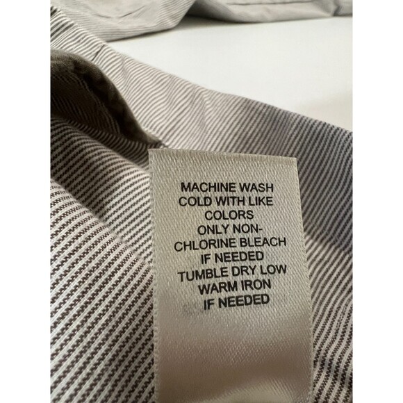 J Jill Women's Brown White Stripe Button Up Lightweight Jacket Size L Petite - Picture 6 of 10